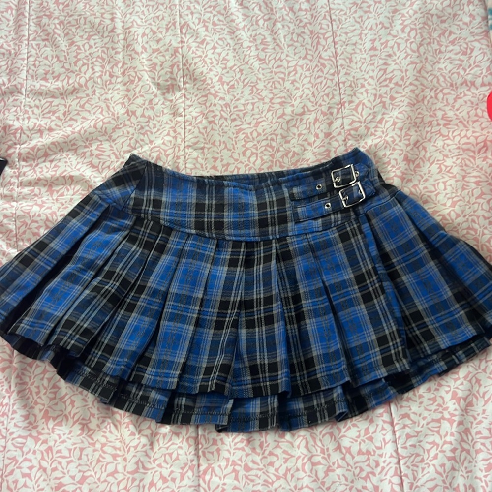 vintage lip service plaid mini skirt